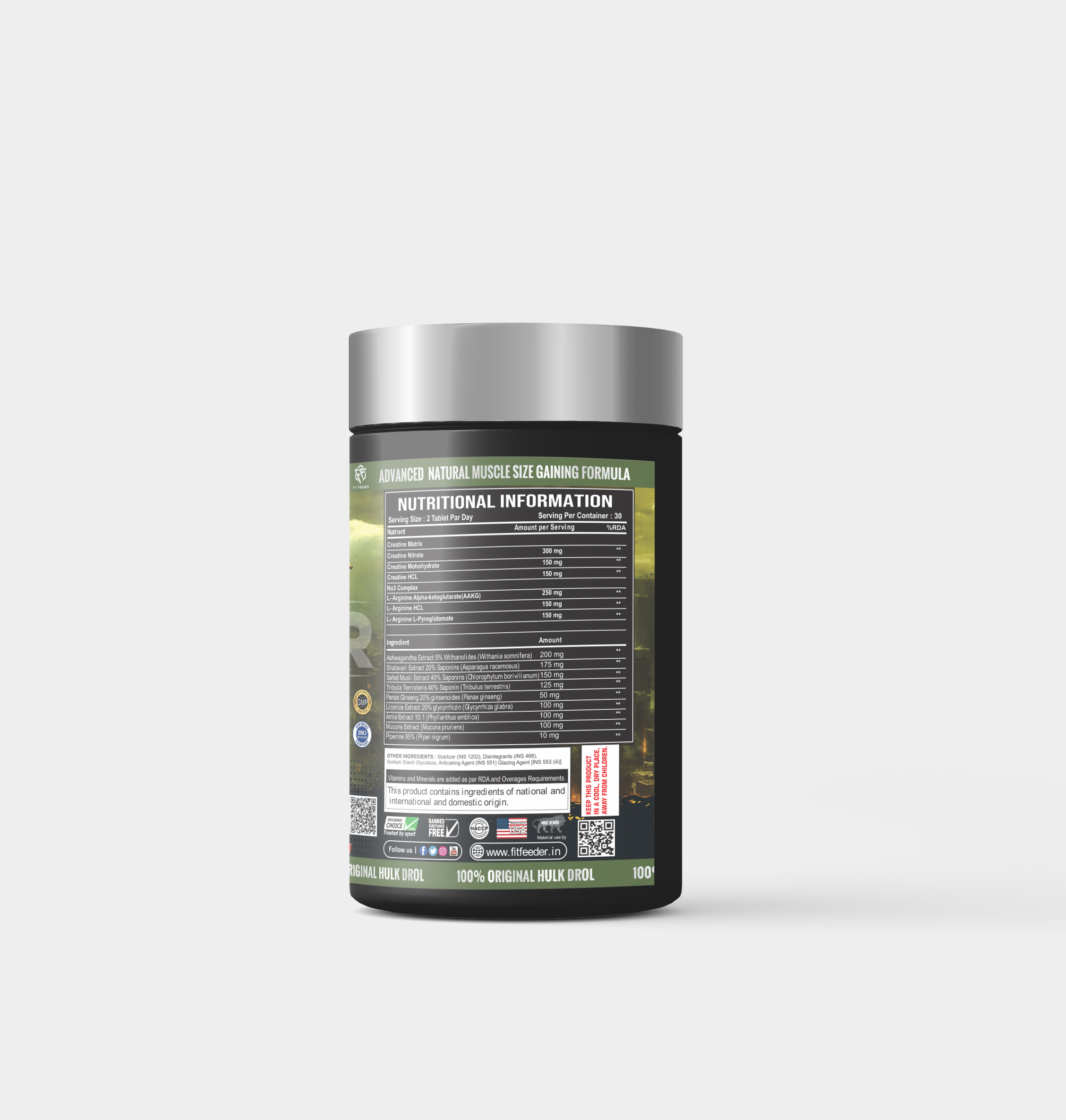 Hulk Drol Tablet Natural Size Gain Advanced Formula Fit Feeder - Image 3